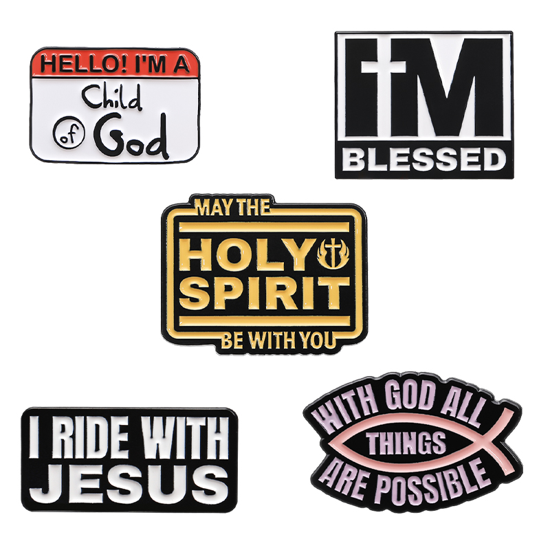 Embroidery Jesus - Alfileres esmaltados I Ride With Jesus,