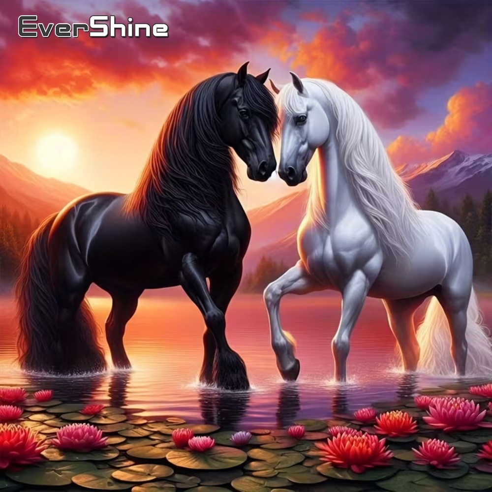 Embroidery Horse - Evershine, mosaico de diamantes de animales,