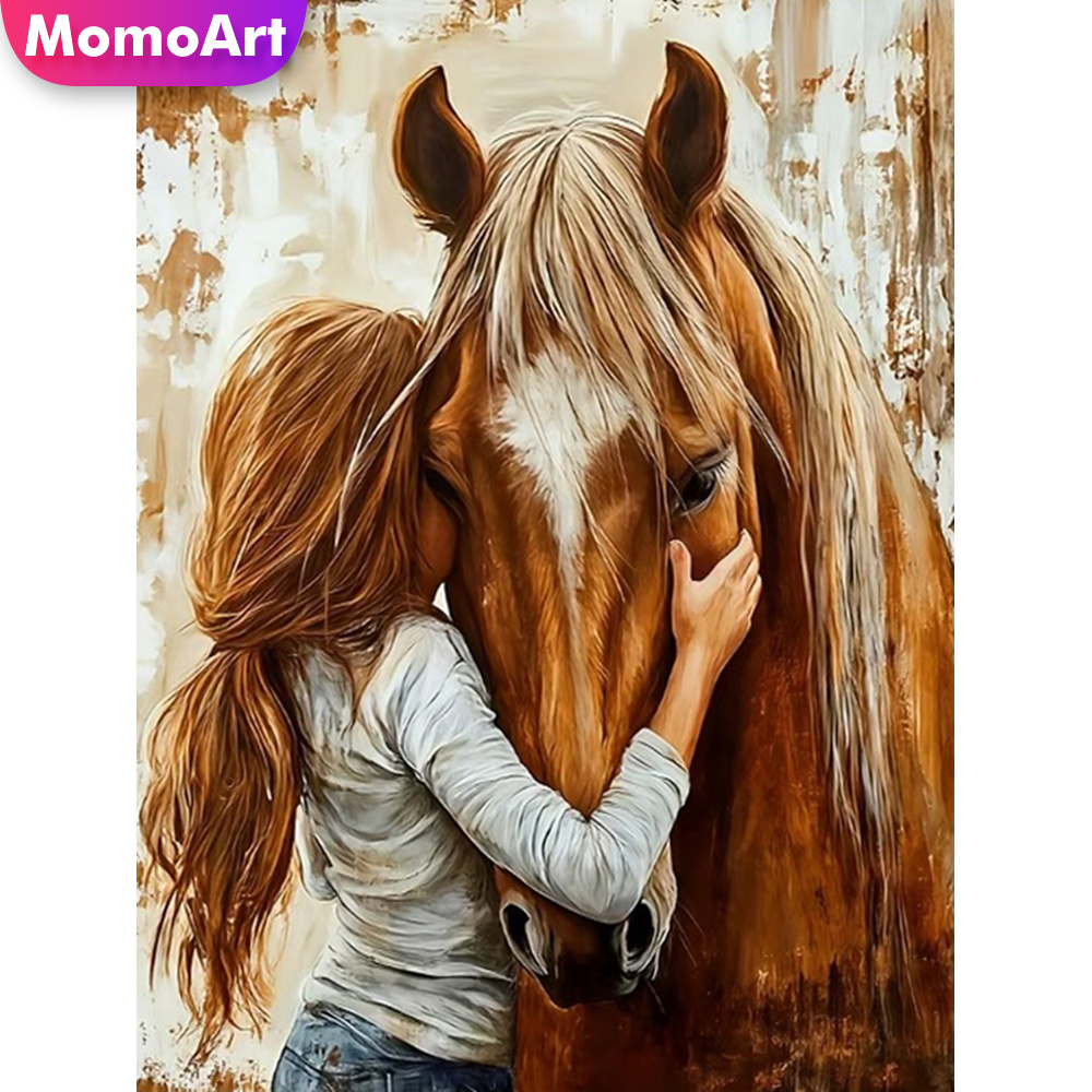 Embroidery Horse - Momoart Novedad: Mosaico de Diamantes Retrato