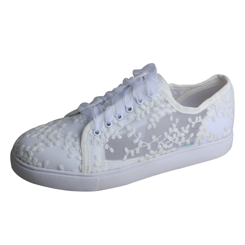 Embroidery Shoes - Zapatillas blancas Wedopus para mujer, zapatos