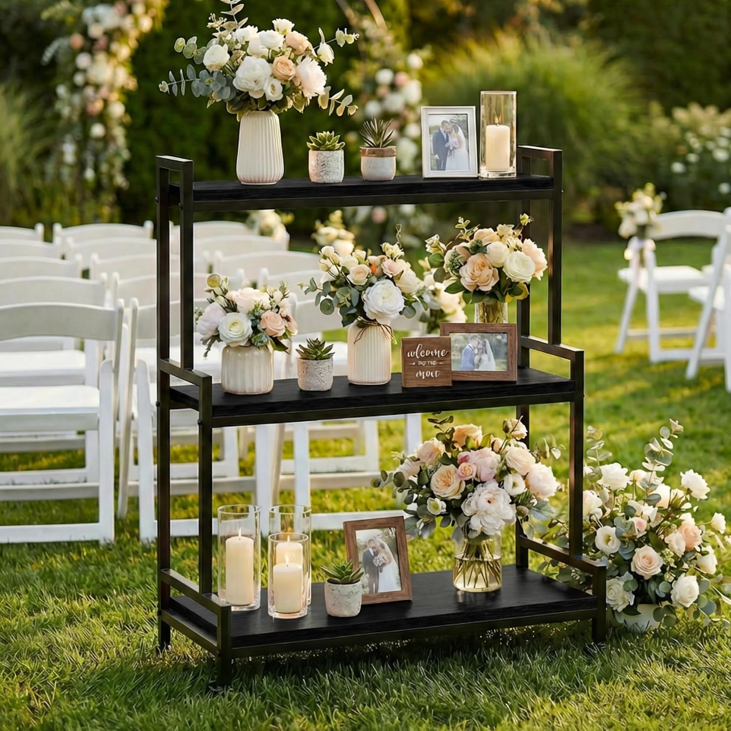 Frame Display Wood - Soporte para Plantas de 3 Niveles