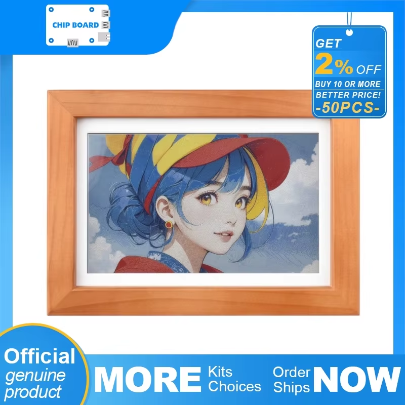 Frame Display Wood - Waveshare ESP32-S3 PhotoPainter: pantalla de papel