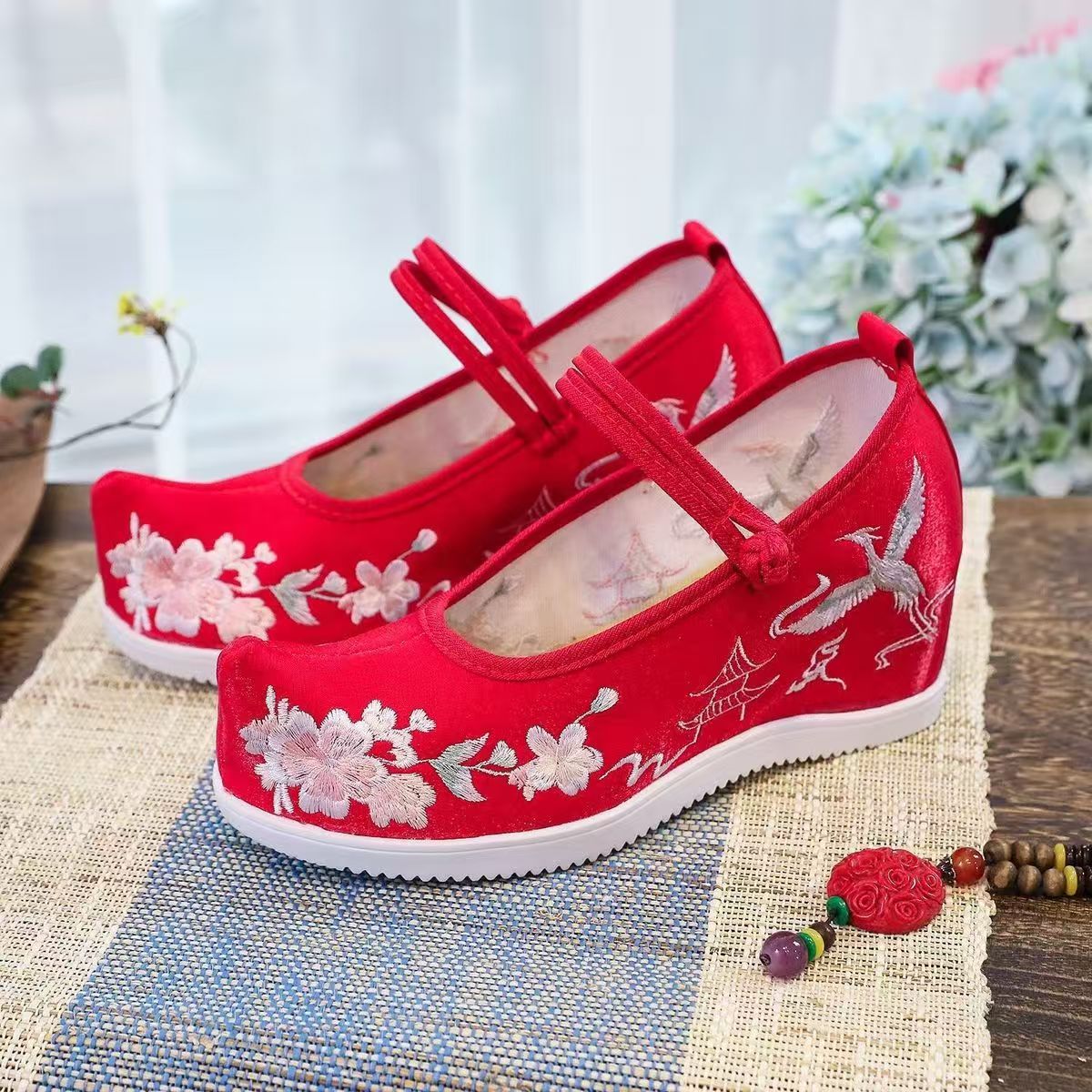 Embroidery Wedding - Zapatos bordados internos aumentados para mujer,