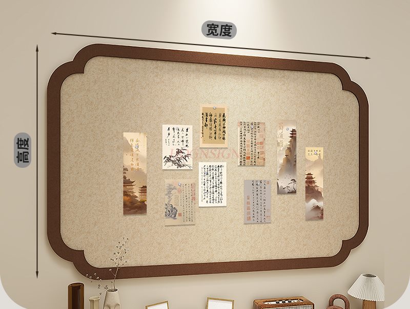 Frame Display Wood - Tablero de fieltro de estilo nacional,