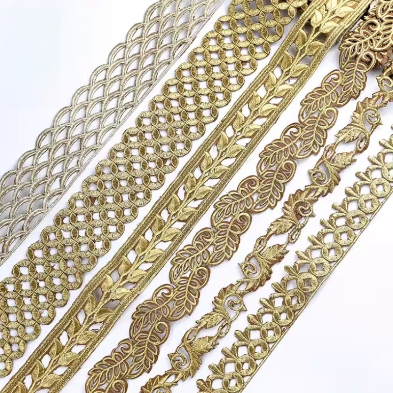 Embroidery Gold - Nuevo exquisito patrón de borde bordado