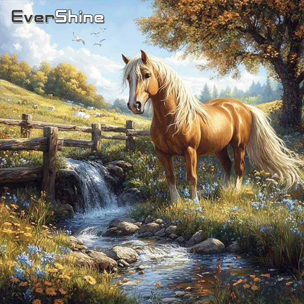 Embroidery Horse - EverShine DIY Pintura de Diamantes de