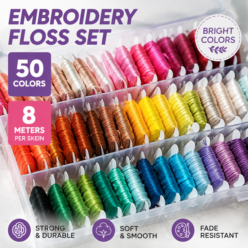Embroidery Stitches - Kit de Hilos de Bordar 100%