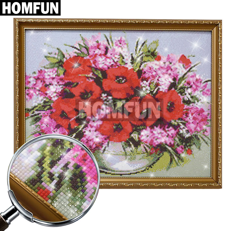 HOMFUN-pintura de diamante red - Embroidery Jesus reseña y precio