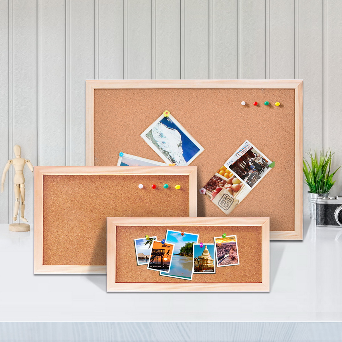 Tablero de mensajes con marco  - Frame Display Wood reseña y precio