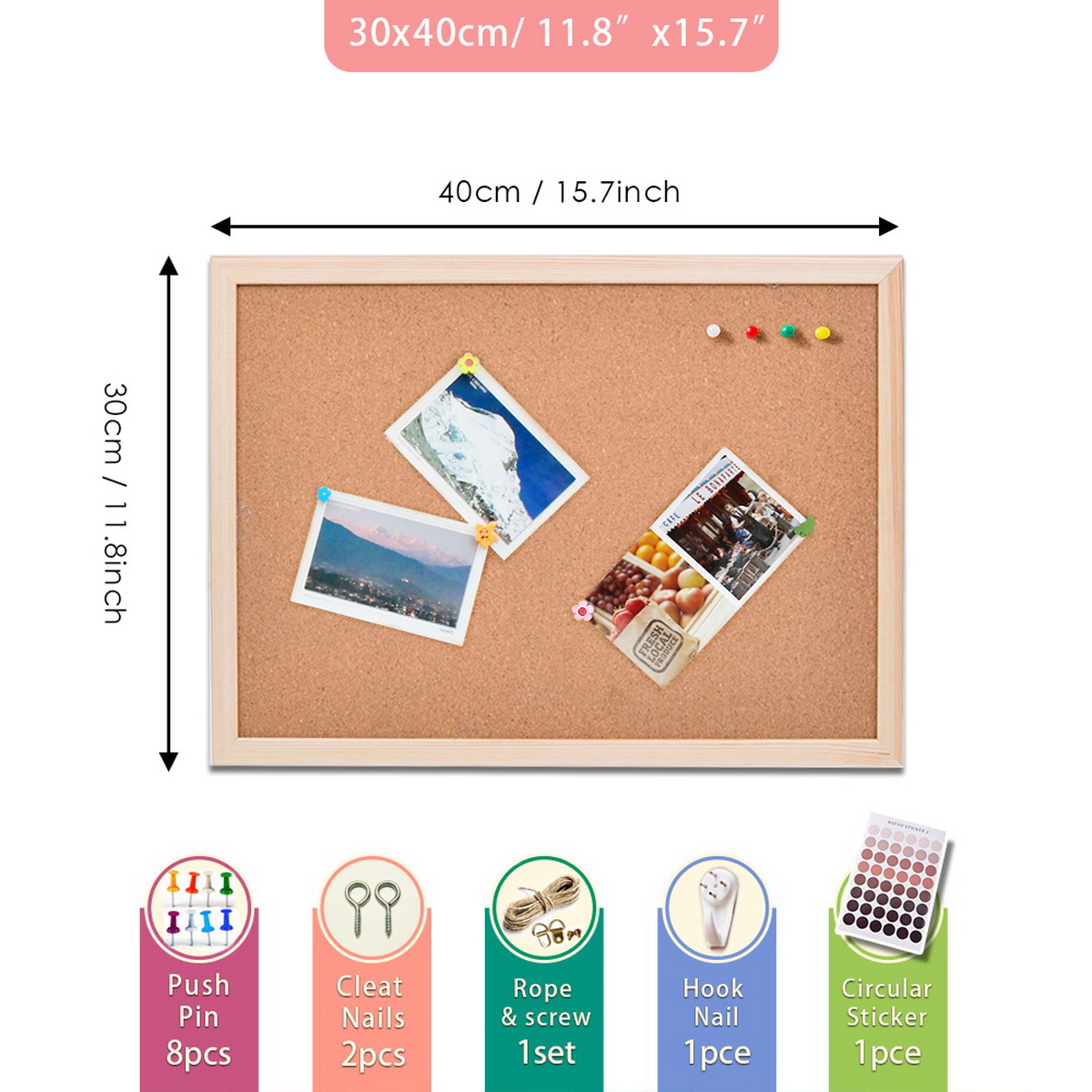 Tablero de mensajes con marco  - Frame Display Wood reseña y precio