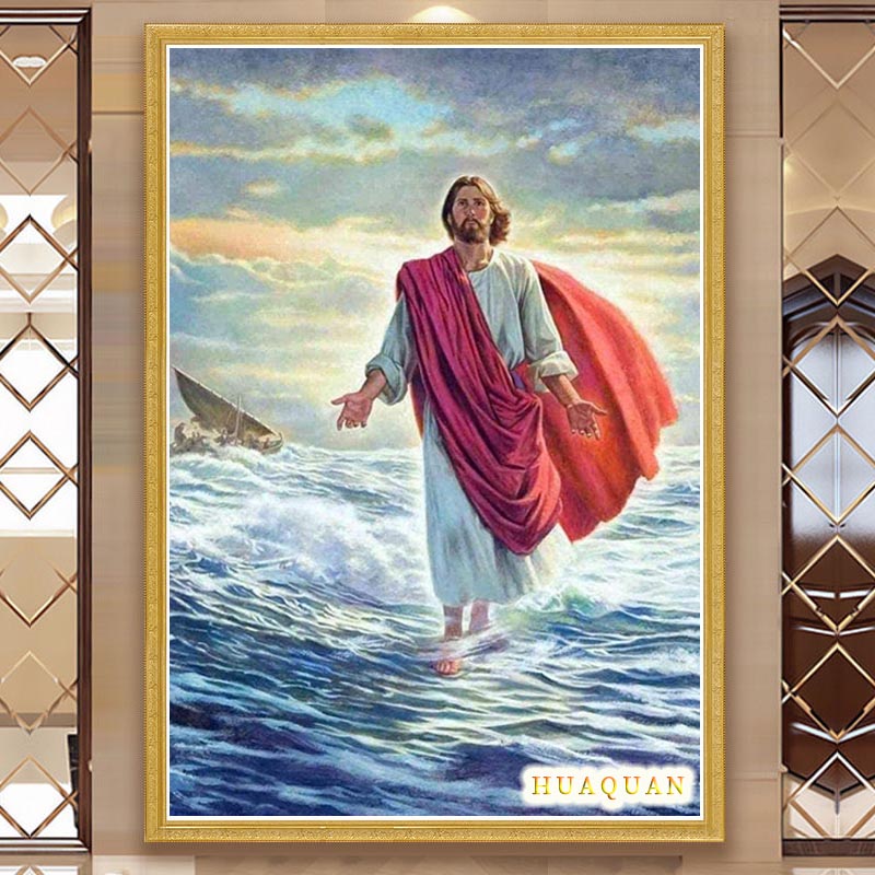 Kit de punto de cruz con impre - Embroidery Jesus reseña y precio