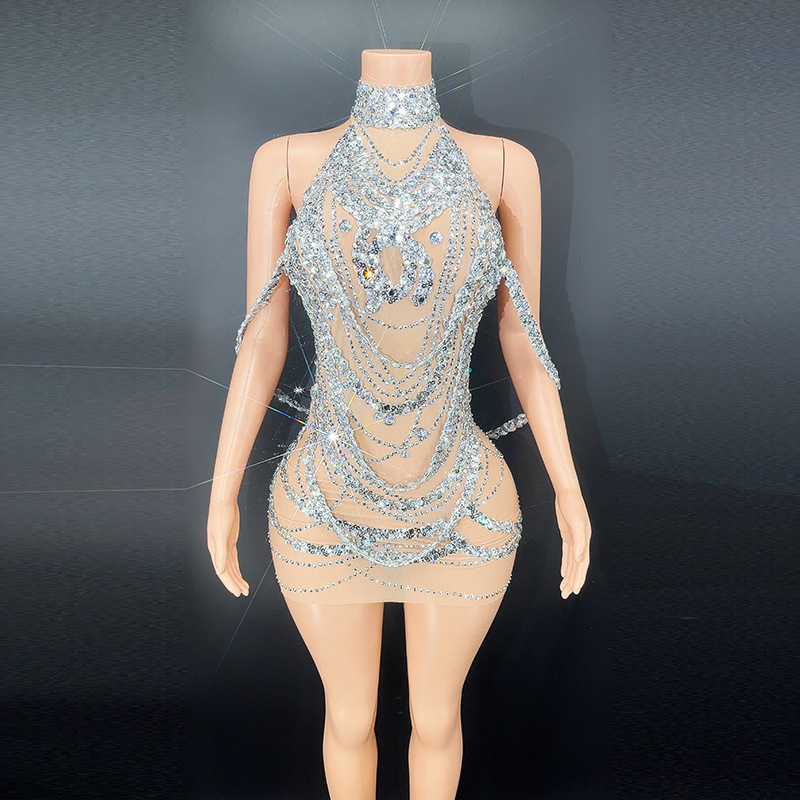 Vestidos de graduación platead - Embroidery Beads reseña y precio