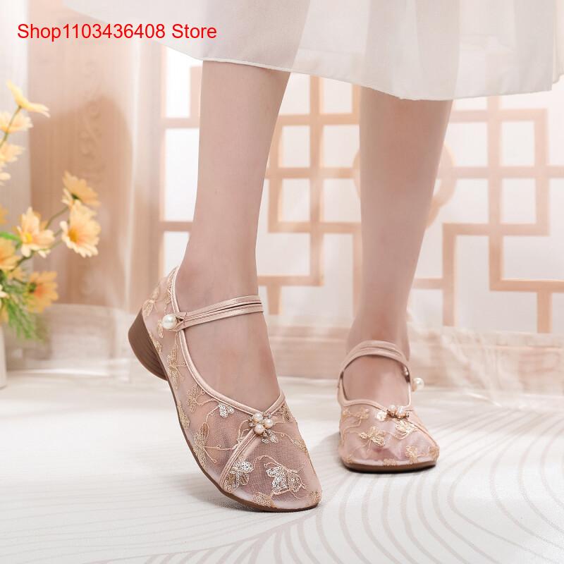 Nuevos Zapatos de Malla con Ta - Embroidery Shoes reseña y precio