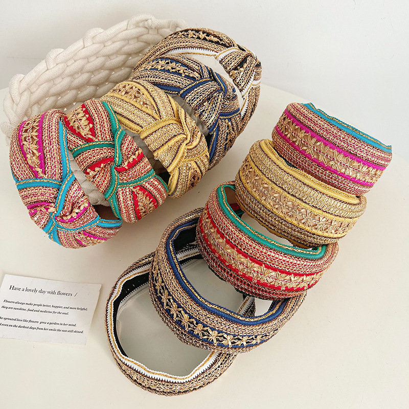 Diadema con nudo brillante dor - Embroidery Gold reseña y precio