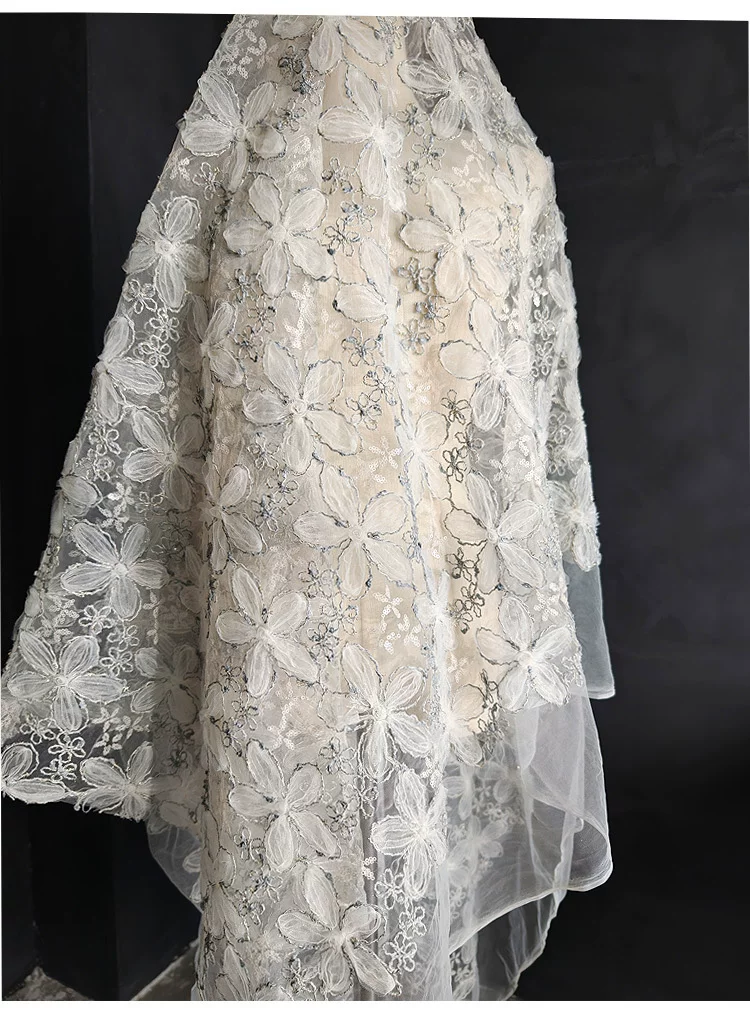 Tela bordada con lentejuelas d - Embroidery Gold reseña y precio