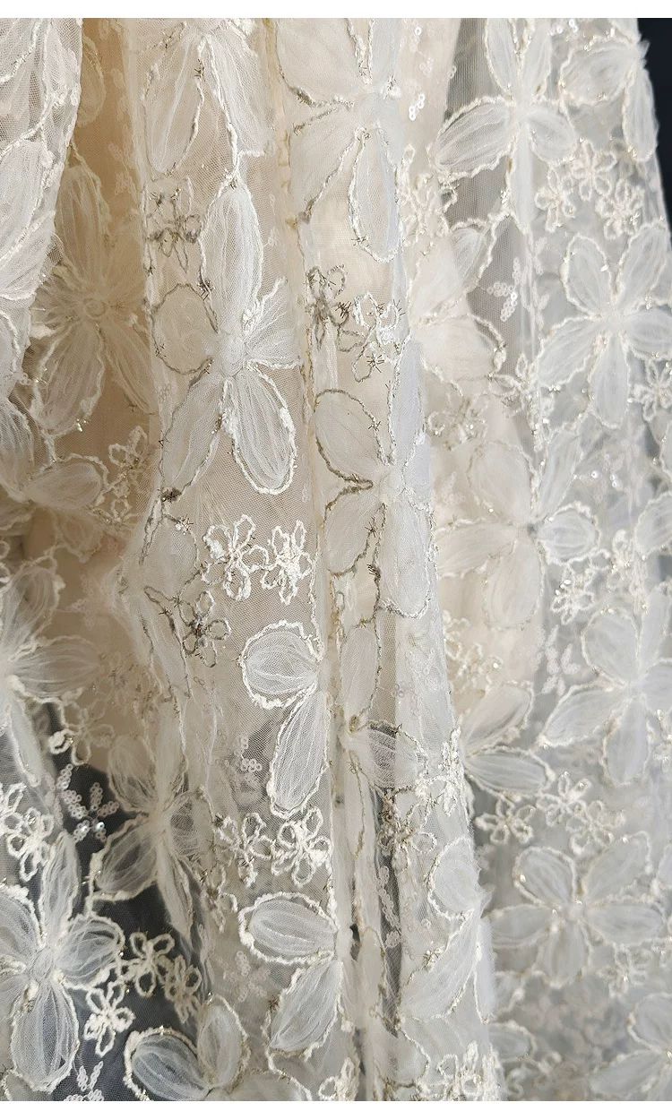 Tela bordada con lentejuelas d - Embroidery Gold reseña y precio