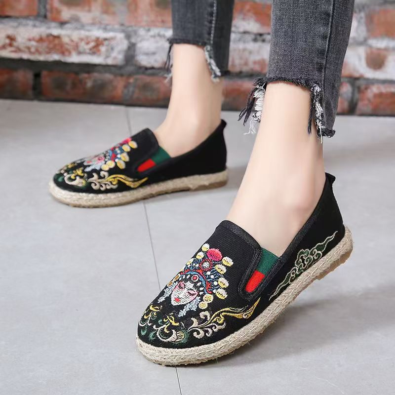 Zapatos de tela bordados con s - Embroidery Shoes reseña y precio