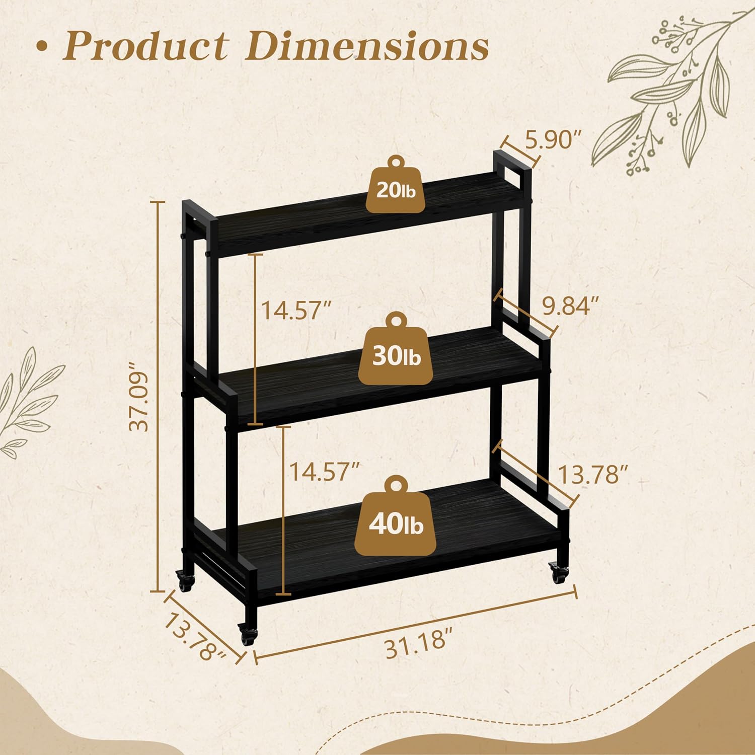 Soporte para Plantas de 3 Nive - Frame Display Wood reseña y precio