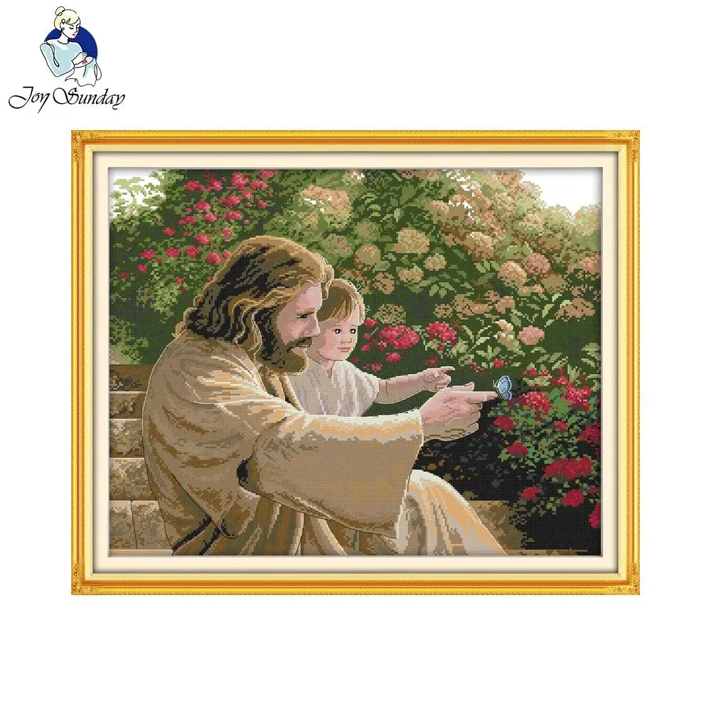 Joy Sunday Jesús y un niño, pi - Embroidery Jesus reseña y precio