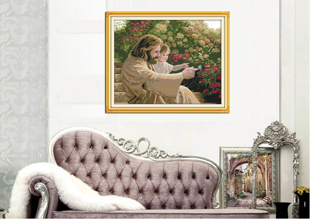 Joy Sunday Jesús y un niño, pi - Embroidery Jesus reseña y precio