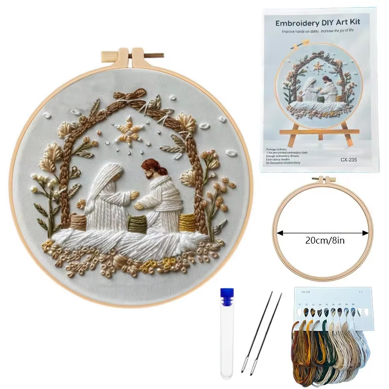 Kit de bordado navideño de nac - Embroidery Kit Set reseña y precio