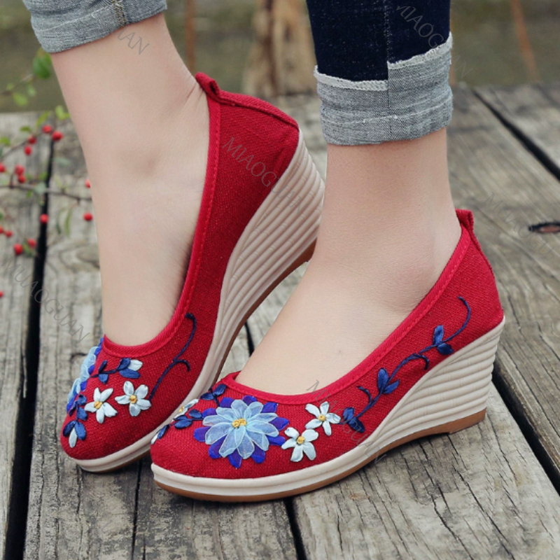 Zapatos de Plataforma con Cuña - Embroidery Shoes reseña y precio