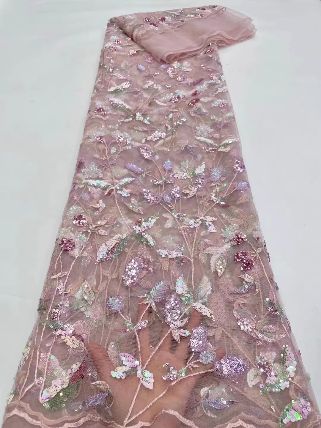 1 yarda de tela exquisita con  - Embroidery Wedding reseña y precio