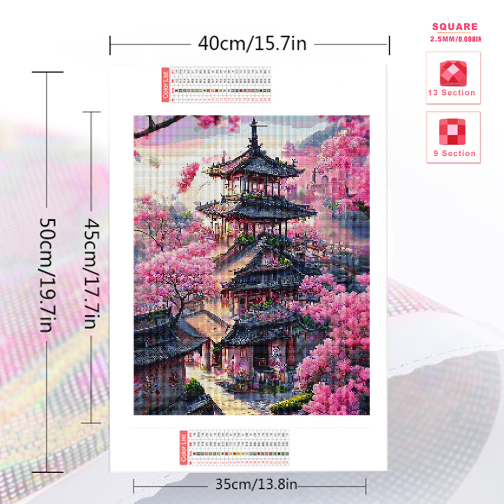 Momoart-pintura de paisaje de  - Embroidery Kit Set reseña y precio