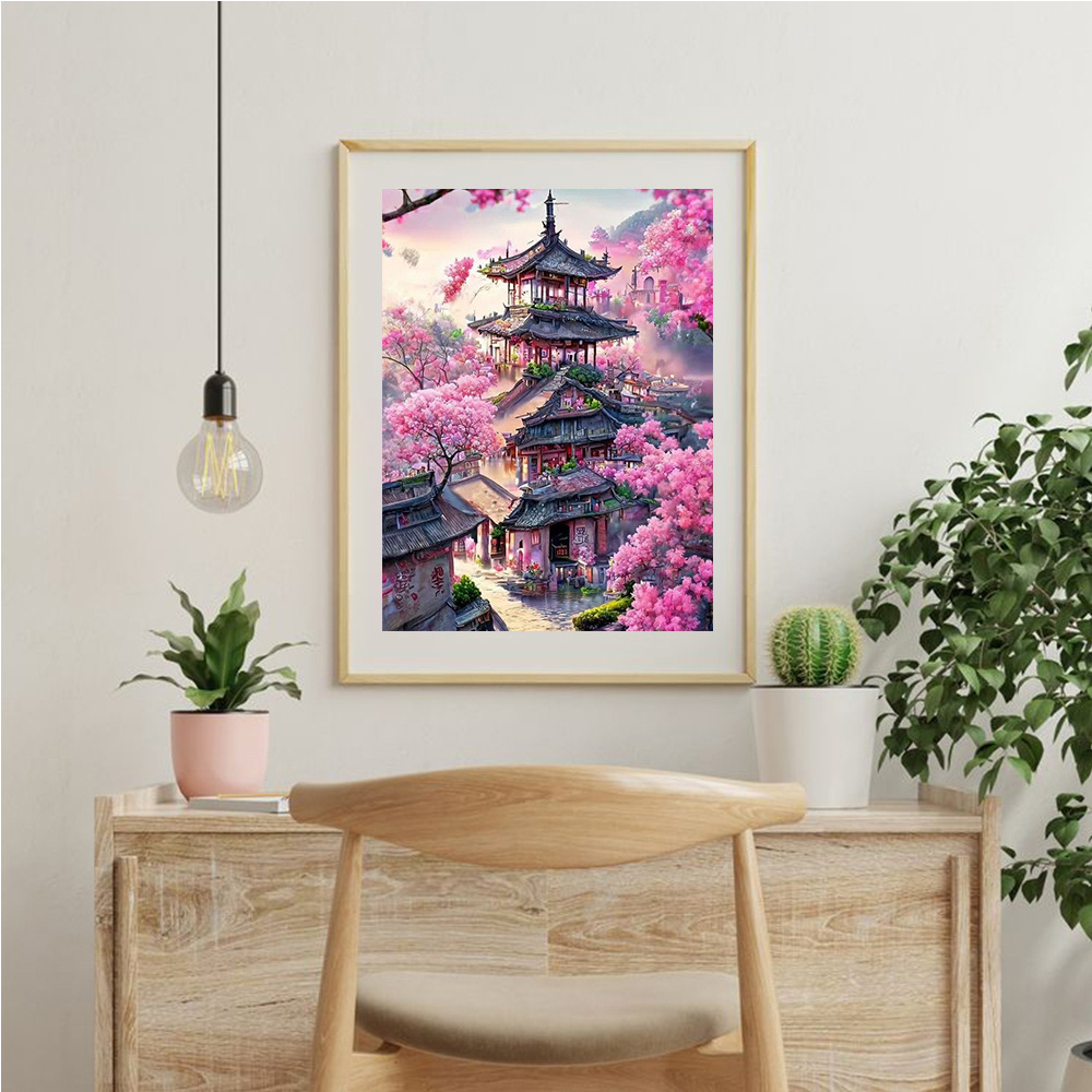 Momoart-pintura de paisaje de  - Embroidery Kit Set reseña y precio