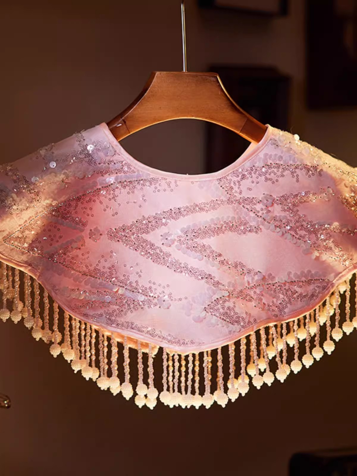 Pashmina con borlas y cuentas  - Embroidery Beads reseña y precio