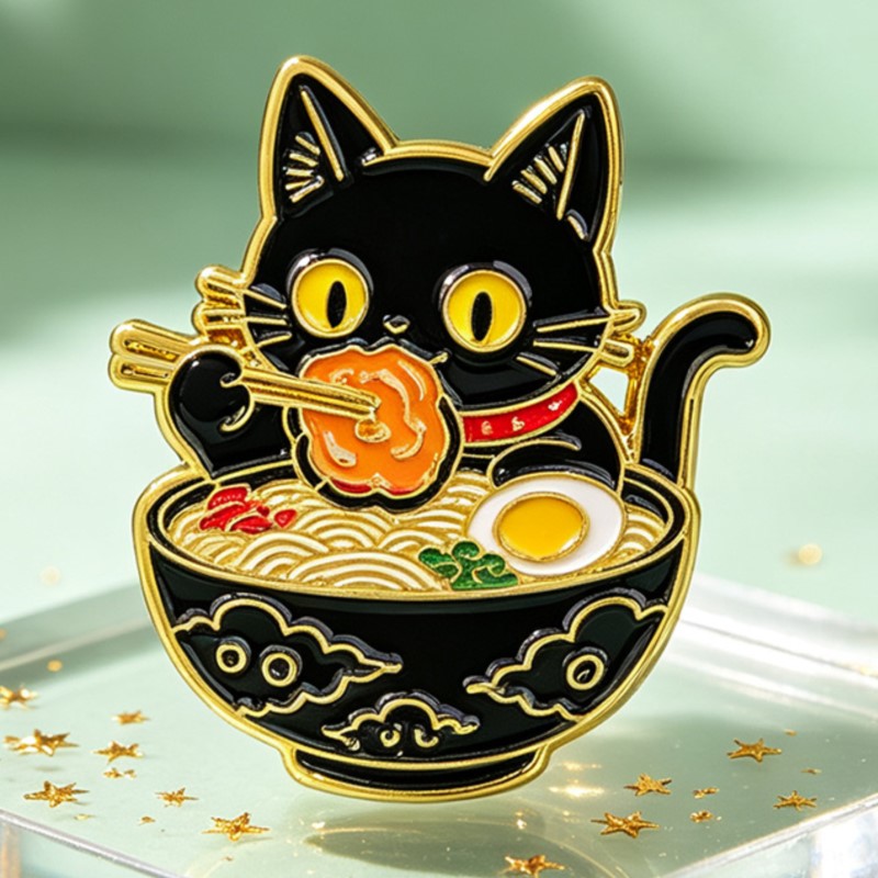 Lindo Pin Esmaltado de Gato Ne - Embroidery Wallpaper reseña y precio