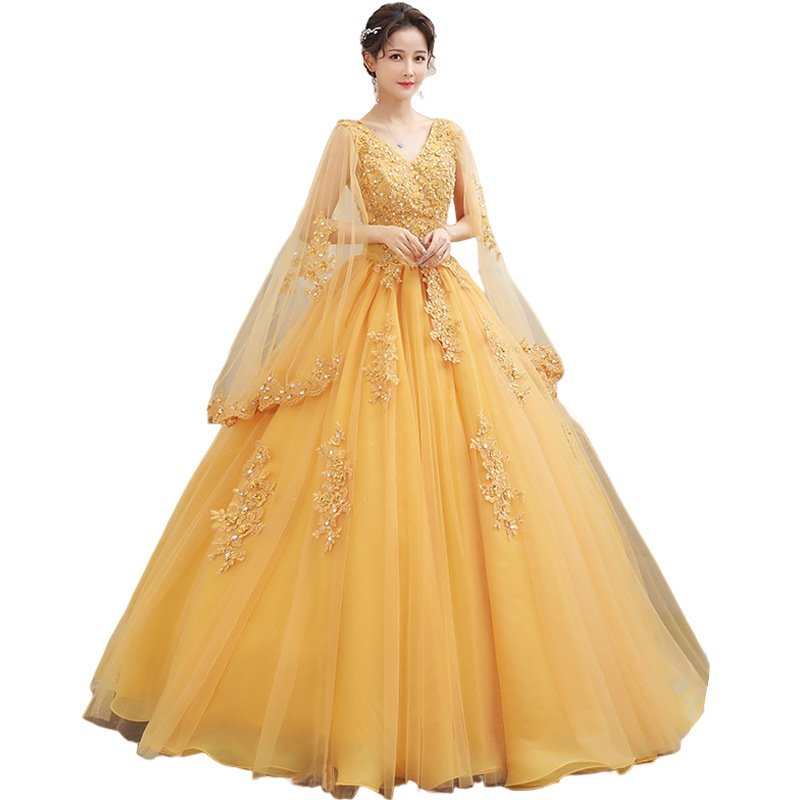 Nuevo Vestido Largo con Bordad - Embroidery Gold reseña y precio