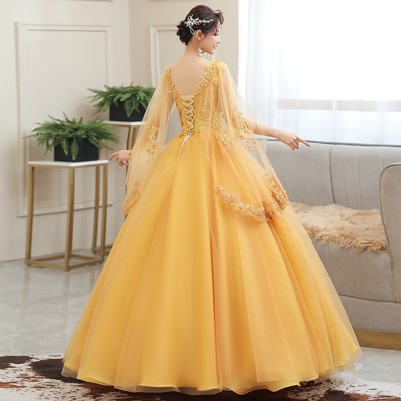 Nuevo Vestido Largo con Bordad - Embroidery Gold reseña y precio