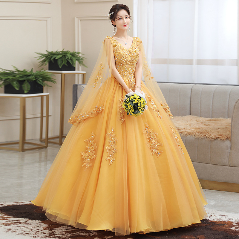 Nuevo Vestido Largo con Bordad - Embroidery Gold reseña y precio