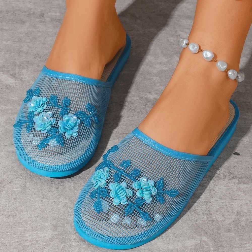 Sandalias de malla con bordado - Embroidery Shoes reseña y precio